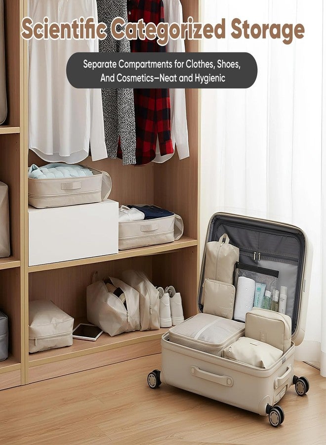 Anstore 9 Set Packing Cubes for Suitcases Travel Luggage Sets Packing Organizers, Travel Organizer Bags Luggage Organizer with Shoe/Tioletry/Laundry Bag - Image 3